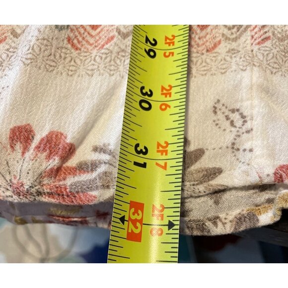 O’Neill White Floral Bohemian V Neck Butterfly Sleeve Swimsuit Coverup Sz S - Picture 10 of 10